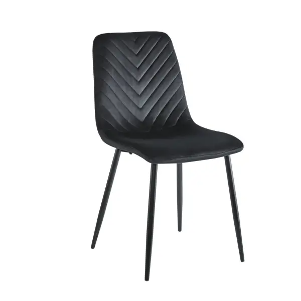 Krzesło tapicerowane czarny nogi czarny K5-ZA